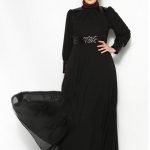 Long Dress Hijab Bahan Sifon Warna Hitam