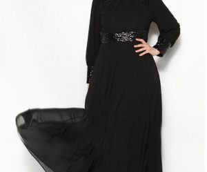 Long Dress Hijab Bahan Sifon Warna Hitam